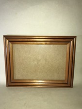Vintage Wooden Carved Picture Frame. Approx. Window Size: 7”x 5”.