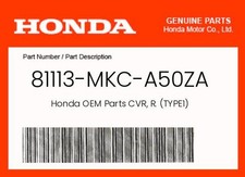Honda Genuine Cvr, R. (Type1)