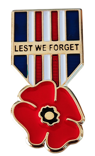 Purple poppy flower - purple, pin