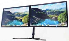 Dual Monitor 1680x1050 2 x 22" +New Stand Screen VGA DVI DP Monitor Bundle