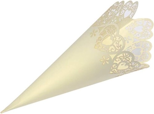 Kraft wedding confetti cone - wedding,