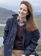 Hoggs Of Fife Ladies Navy Blue Field Jacket Waterproof Size 12 Country Dog Walki