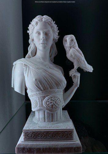 Athena and bubo bust - bubo, scale