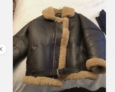 Men's RAF Aviator Pilot B3 Flying Bomber Shearling Fur Irvin Real Leather Jacket