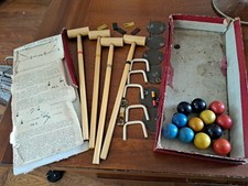 Vintage Table Croquet Set Mini
