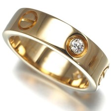 Auth Cartier Ring Diamond Love