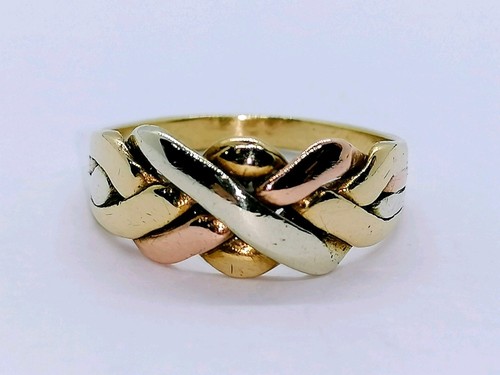 9ct gold tri - gold, vintage
