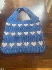 Knitted  Handbag Woman Crochet Tote Knitted Crochet Bag Portable Woman Handbag