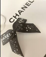Authentic Chanel Holiday Ribbon Made Hair Bow Accessories Barrette 1PC Set