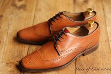 Oliver Sweeney Inis Tan Brown Leather Derby Brogue Lace Up Shoes UK 8 US 9 EU 42