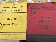 International Harvester BTD-20 Crawler Tractors Vintage Operators/Parts Manuals