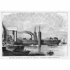 The 'Jessie May' Steam Ferry Boat for the Thames - Antique Print 1876