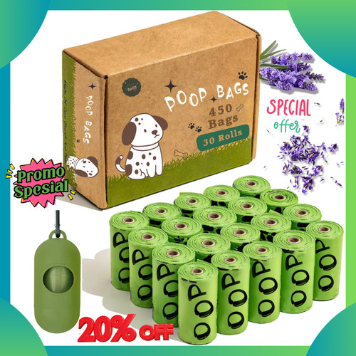 1080 dog poop bags roll - bags, poo