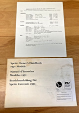 1995 Sprite Caravan Owners Handbook