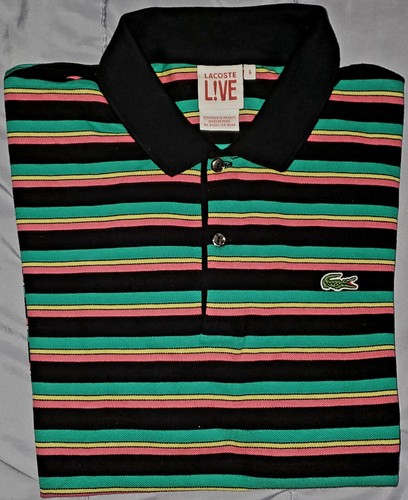 Nwot lacoste live striped mens - lacoste,
