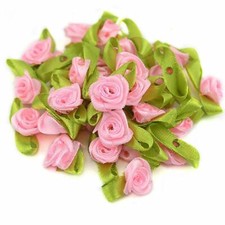 MINI SATIN RIBBON ROSE BUDS
