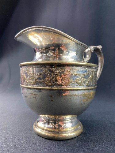 Silver plated milk jug english - milk,