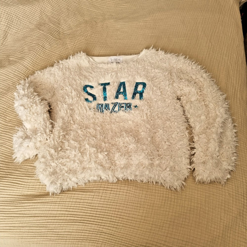 Tesco white fluffy star - f&f,