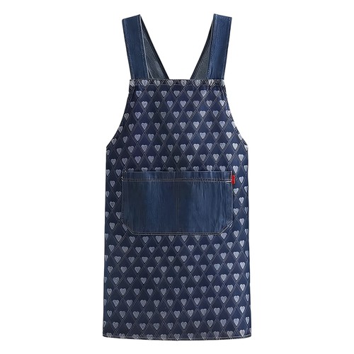 Denim apron with pockets - denim, and