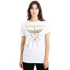 Bon Jovi Greatest Hits Womens T-Shirt S-2XL, White