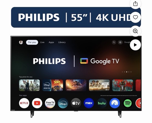 Philips uhd led - 55", google