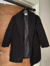 Zara Black Teddy Coat Size XS
