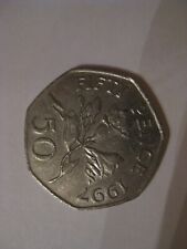 Rare 50p coin 1997 Bailiwick of Guernsey Fresia Flowers