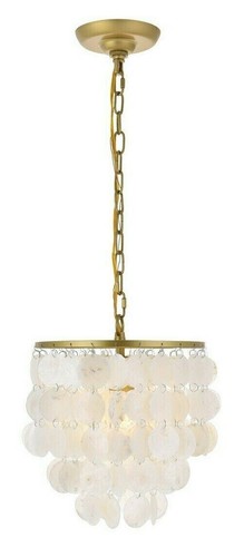Brass modern sea shell shade - brass,