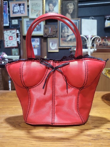 Y2k design red corset - red, bustier