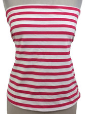 Marks & Spencer Women's Boob Tubes X3 Size Xl Red Stiped /Orange/Green Used F1