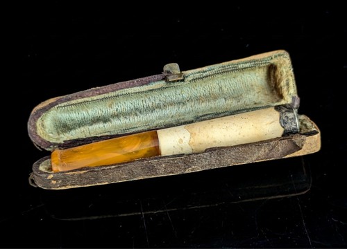 Antique silver tipped - , cheroot