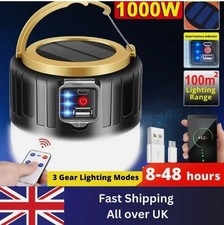 Solar LED Lantern Torch Lamp Camping Tent Light USB Rechargeable Outdoor Hiking