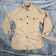 Zara Womens Beige Wool Blend