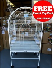 Parrot-Supplies Daytona Top Opening Large Parrot Cage, African Grey - White