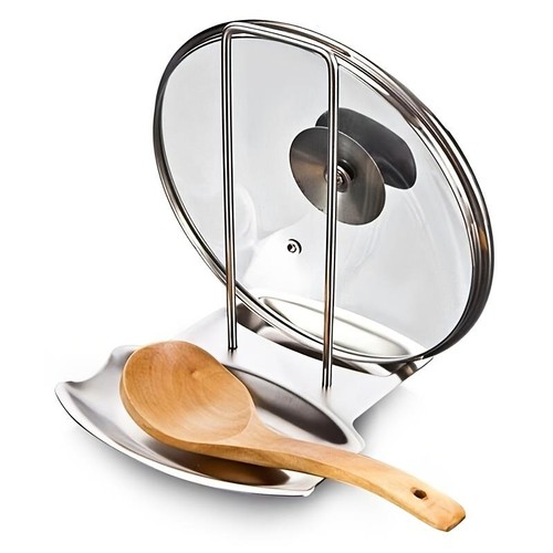 Stainless steel pot lid rack - pot,