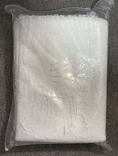 4pcs white sequin backdrop - 4pcs,