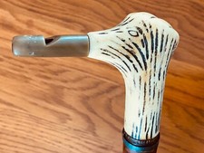 Unusual Gadget Cane, Carved