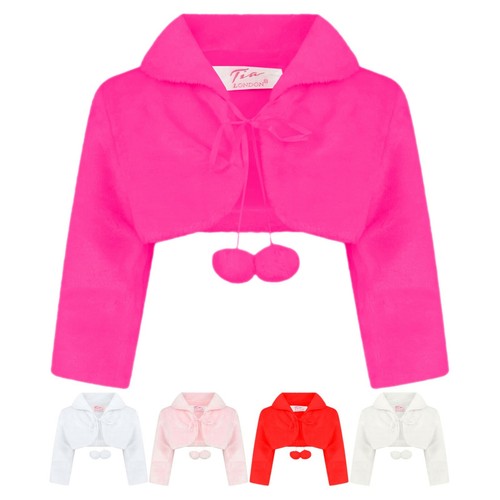 Girls faux fur bolero - faux,