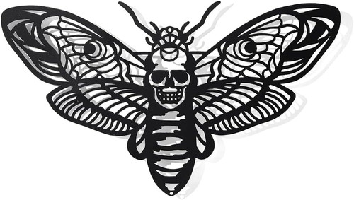 Moth shape metal wall art - wall,