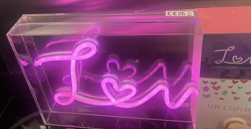 Love acrylic led neon box - neon,