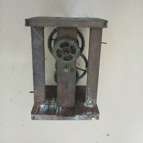 Antique wooden wall clock - wall,
