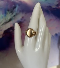 Chunky, Antique 9ct Rose Gold Ladies/Mens Signet Ring. Edwardian Vintage