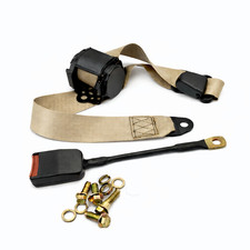 1 Car Seat Belt Beige 3 Point