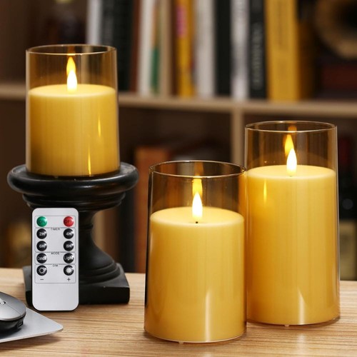 3pcs set led - plastic, candle