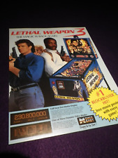 Data East Lethal Weapon 3 LW3 Pinball Machine Flyer