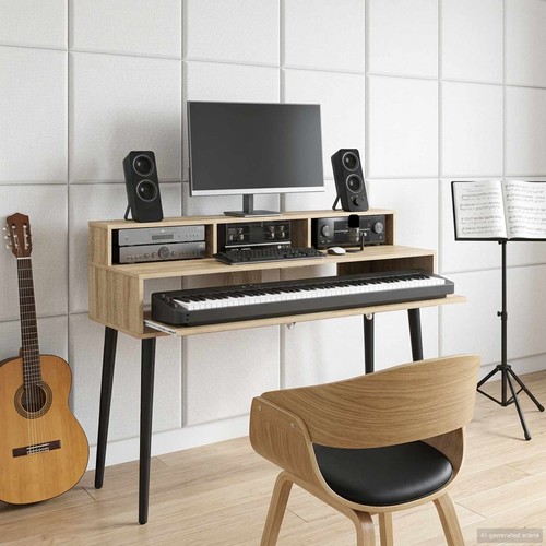 Studio desk sonoma oak - oak, 130