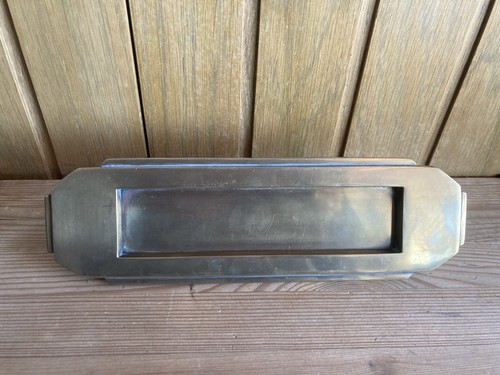 Brass art nouveau - brass, letterbox