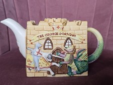 Christopher Wren The George & Dragon Pub Teapot Staffordshire Tableware England