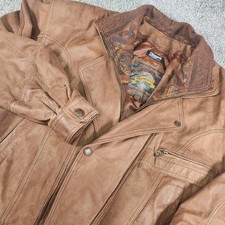 Vtg Wilsons Leather Jacket Mens Large Adventure Bound Aztec Western Thinsulate