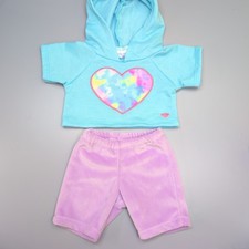 Build A Bear Blue Heart Hoodie